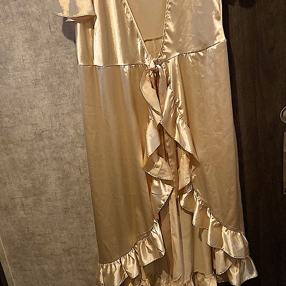 Francesca’s Collections worn once. Size L-XL. Light Gold. Retro inspired dress. - Picture 2 of 10